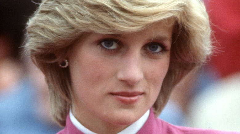 Princess Diana looking at camera