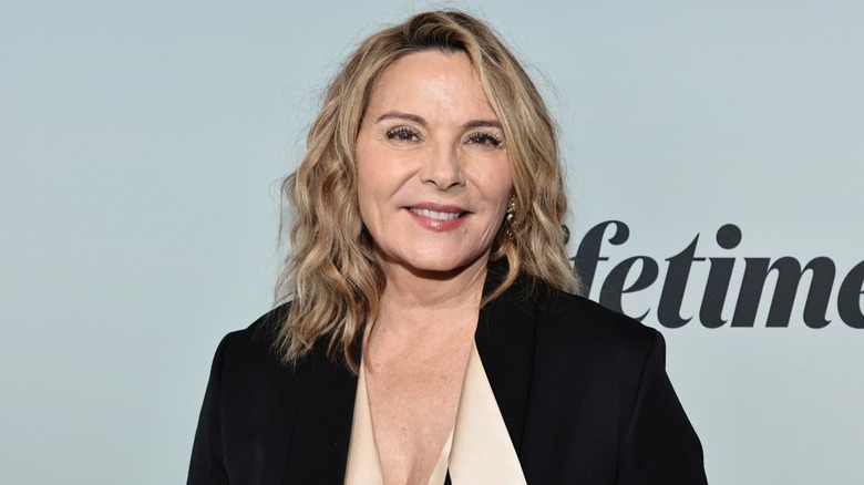 Kim Cattrall smiling