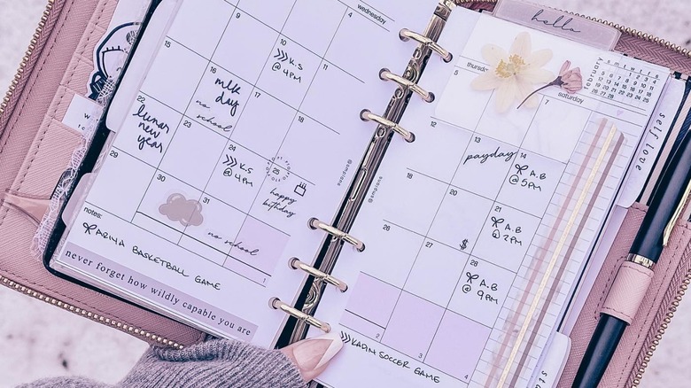 planner page