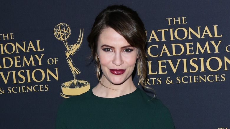 Linsey Godfrey posing