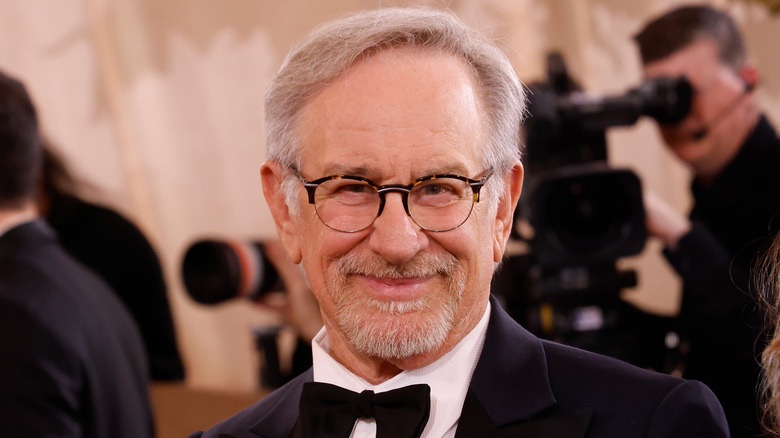 image of Steven Spielberg smiling and looking at the camera at an event