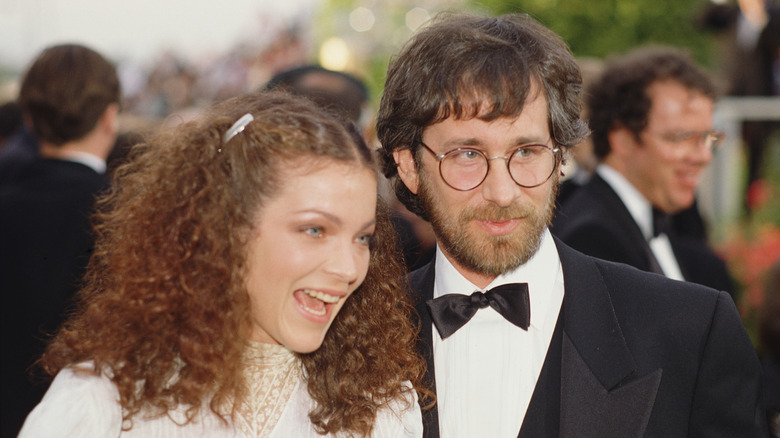 Image of a young Amy Irving and a young Steven Spielberg at an event