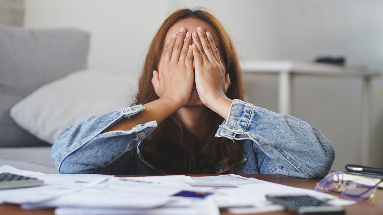 Woman feeling stressed 