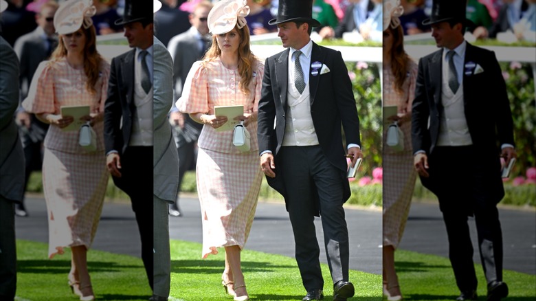 Princess Eugenie and Edo Mapelli Mozzi attending Ascot.