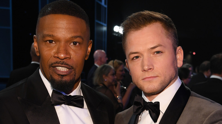 Jamie Foxx and Taron Egerton pictured together 