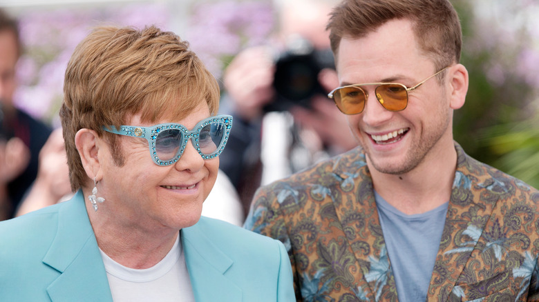 Elton John and Taron Egerton 