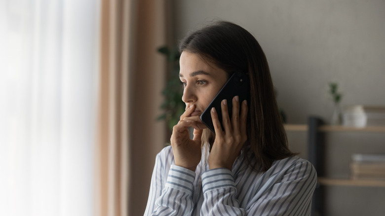 Woman talking on the phone 