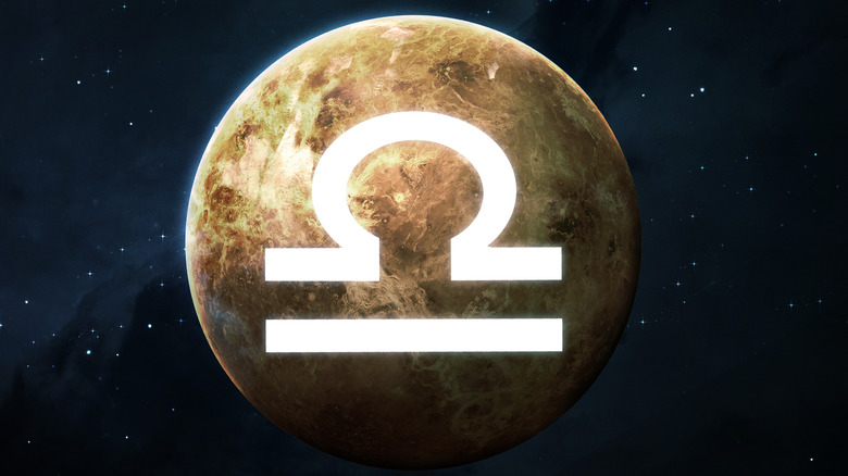 The Libra symbol on the moon