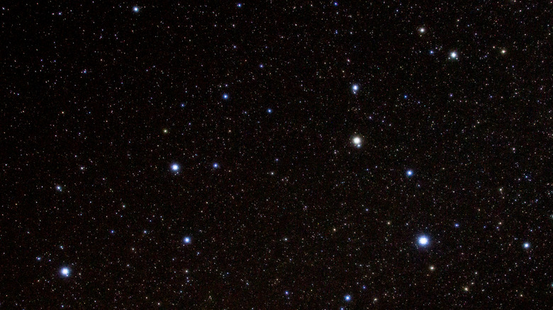 Leo star constellation in the night sky
