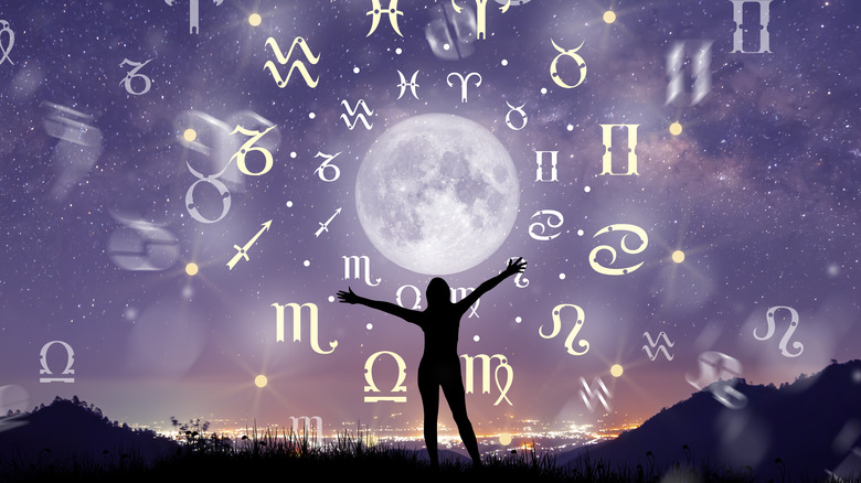 full moon and astrology concept