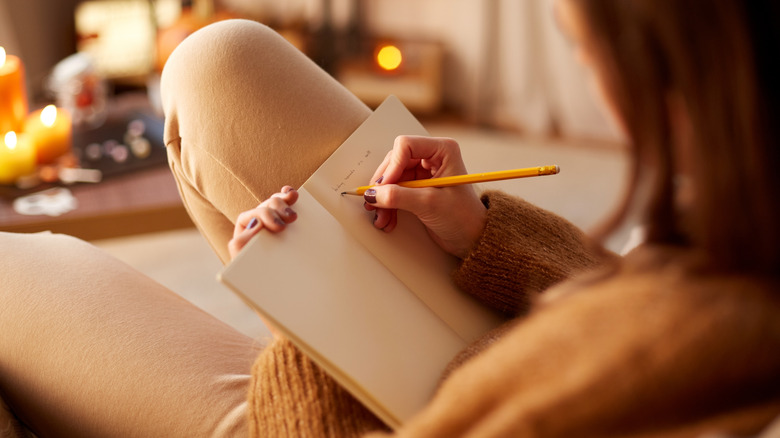 Woman journaling