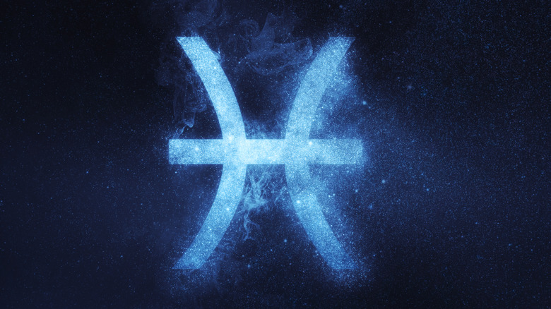 Blue Pisces sign