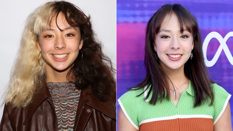 Aubrey Anderson-Emmons with two tone hair and brown hair