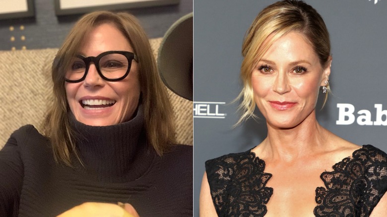 Julie Bowen with brown hair and blond hair in 2021