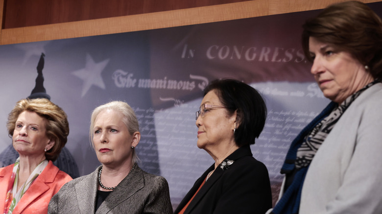 Senator Debbie Stabenow, Senator Kirsten Gillibrand, Senator Mazie Hirono, and Senator Amy Klobuchar 