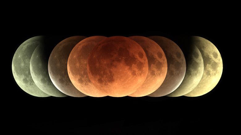 A full moon lunar eclipse. 