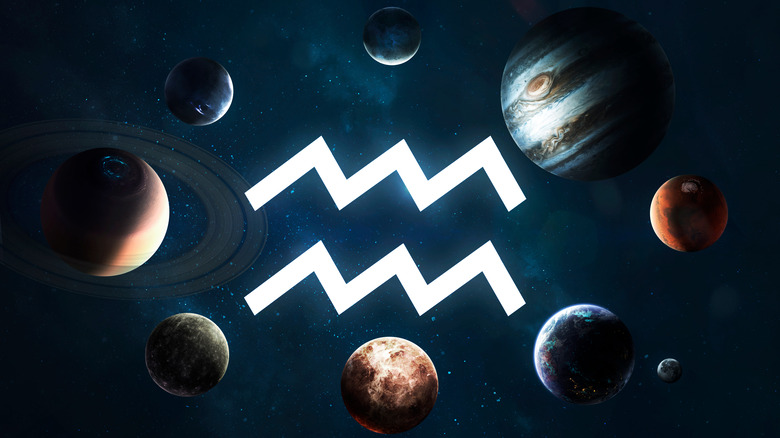 Aquarius zodiac symbol. 