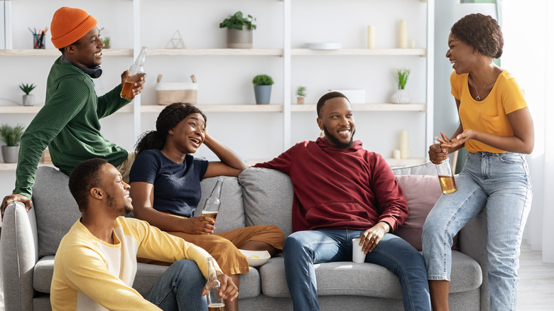 group of friends laughing