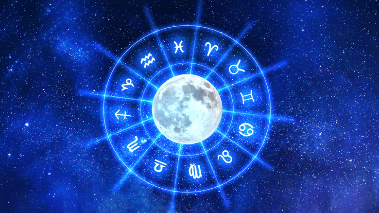 A zodiac wheel in the sky. 