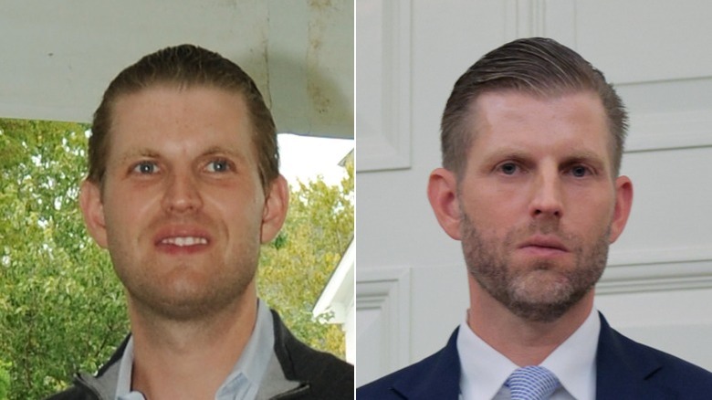 Split image of Eric Trump from 2015 and Eric Trump from 2025