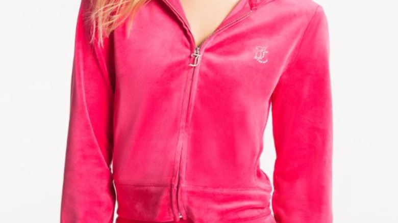 JUICY COUTURE Barbie Hot Pink Velour Velvet Plush Hooded Jumpsuit Medium  Zip | eBay