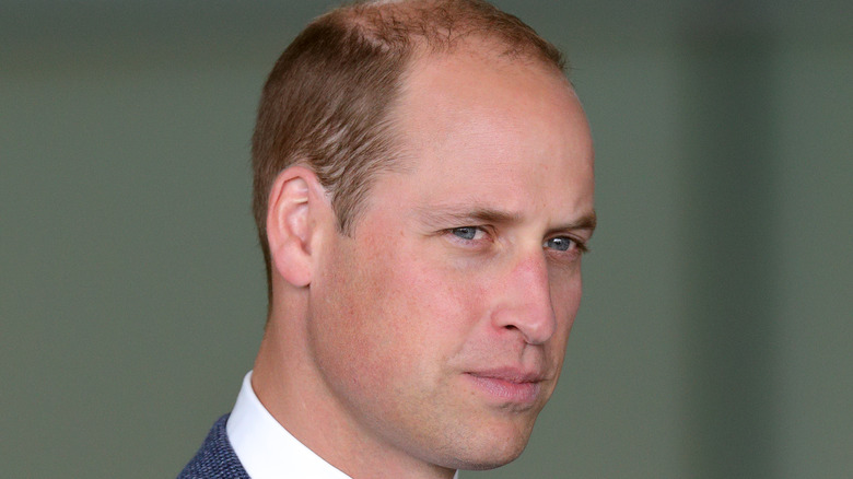 Prince William looks pensive