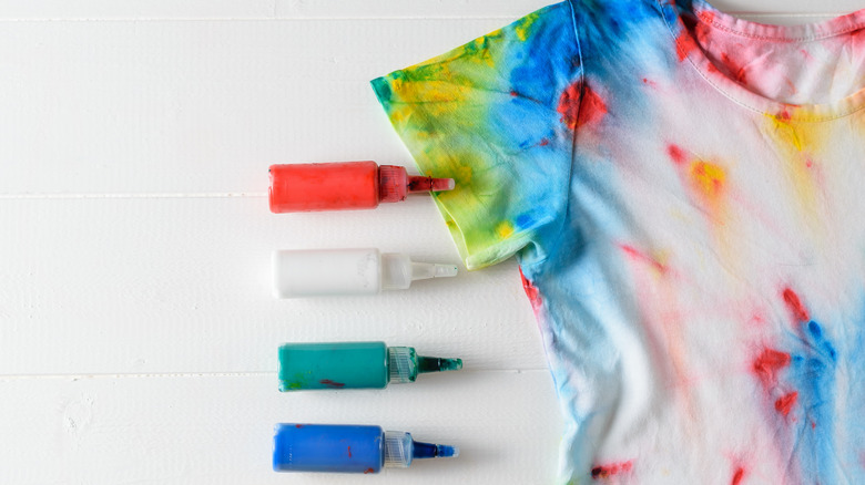 t-shirt being dyed