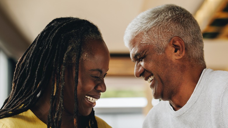 Couple smiling at each other 