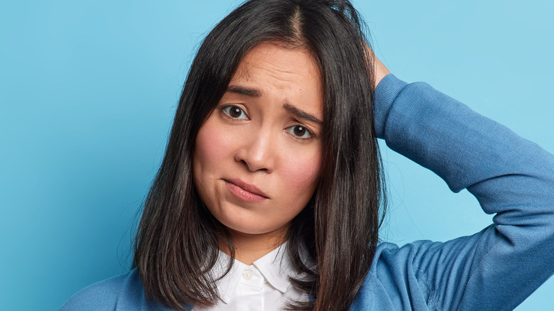 Woman looking frustrated