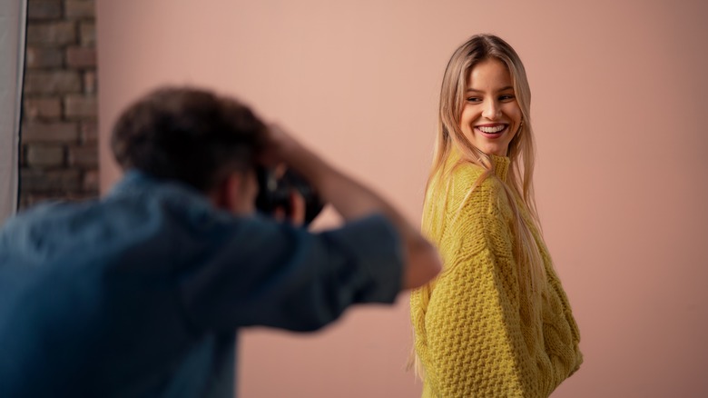 Girl posing for a photoshoot