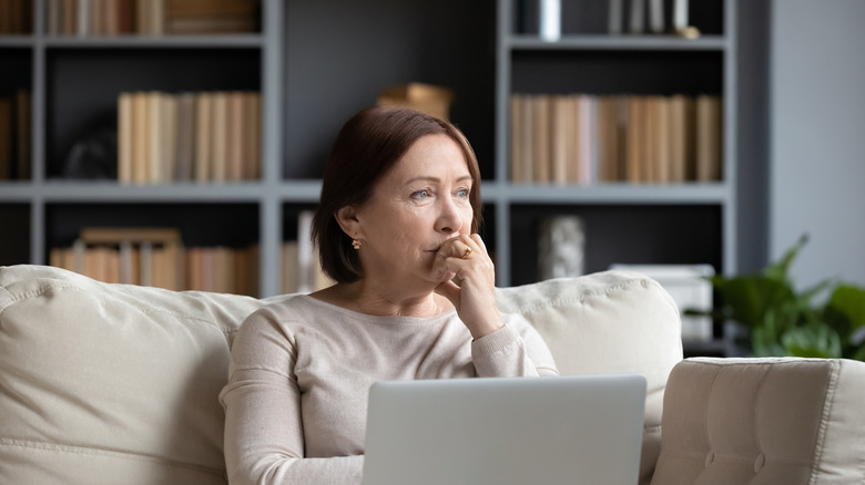 Woman feeling lonely