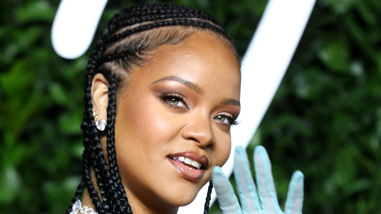 Rihanna with braids