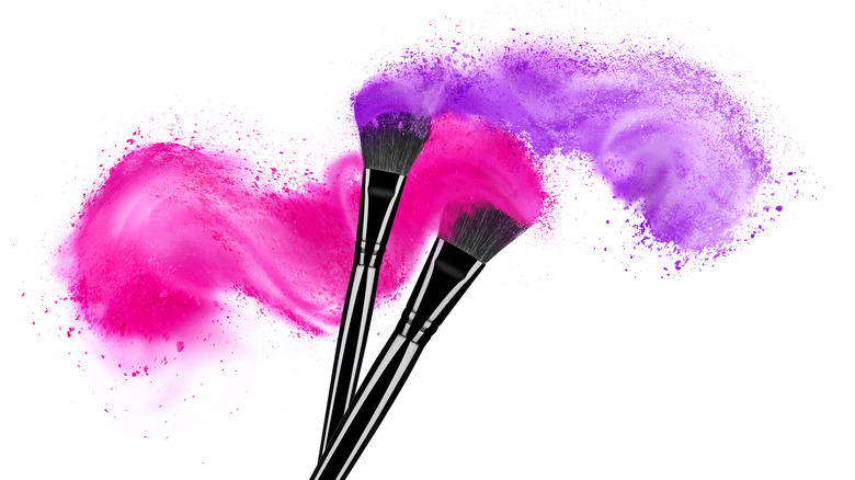 Two blush brushes
