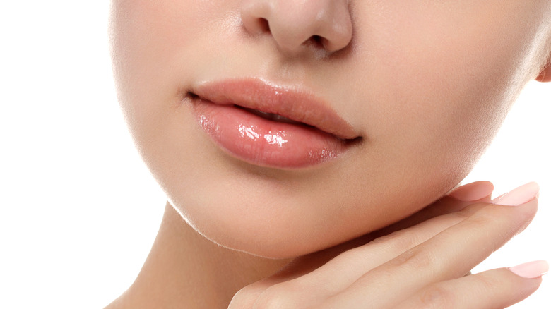 Glossy lips