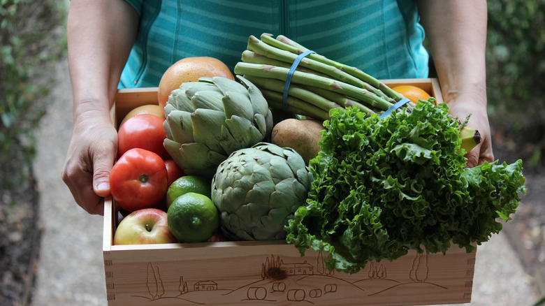 Vegetables in a box