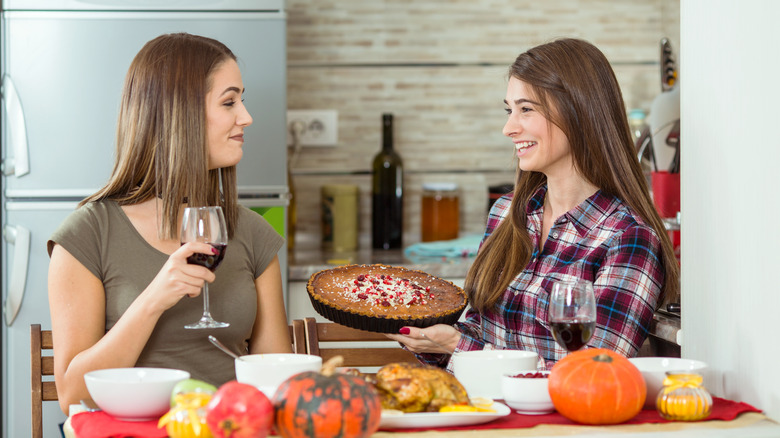 two people celebrating thanksgiving