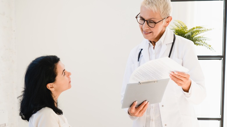 Woman at doctor's appointment