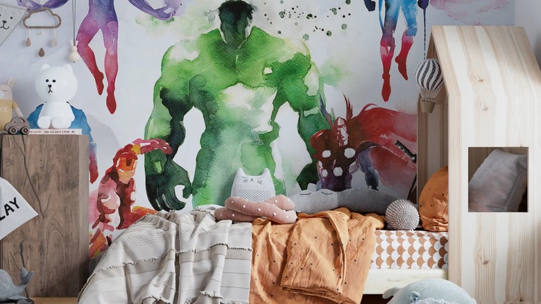 Marvel nursery wallpaper