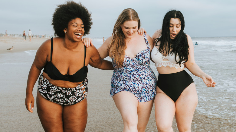 Women wearing swimsuits