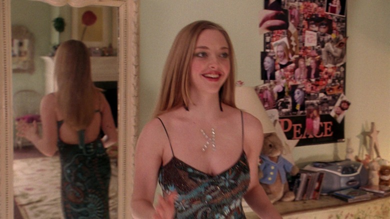 Amanda Seyfried in character as Karen Smith before the Spring Fling