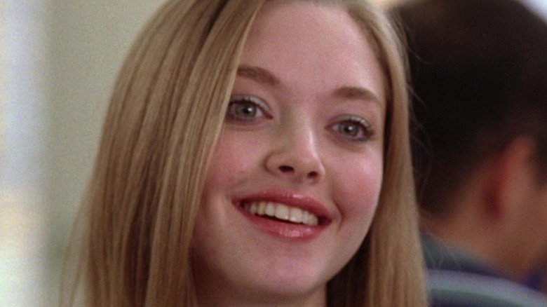 A screenshot of Amanda Seyfried in character as Karen from 'Mean Girls'