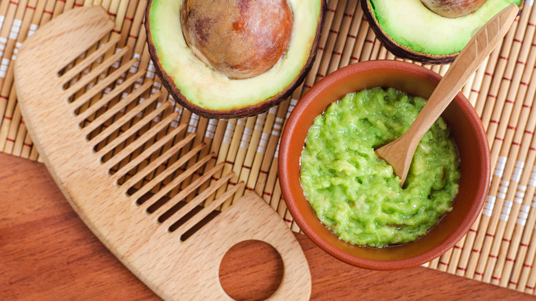 DIY avacado hair mask