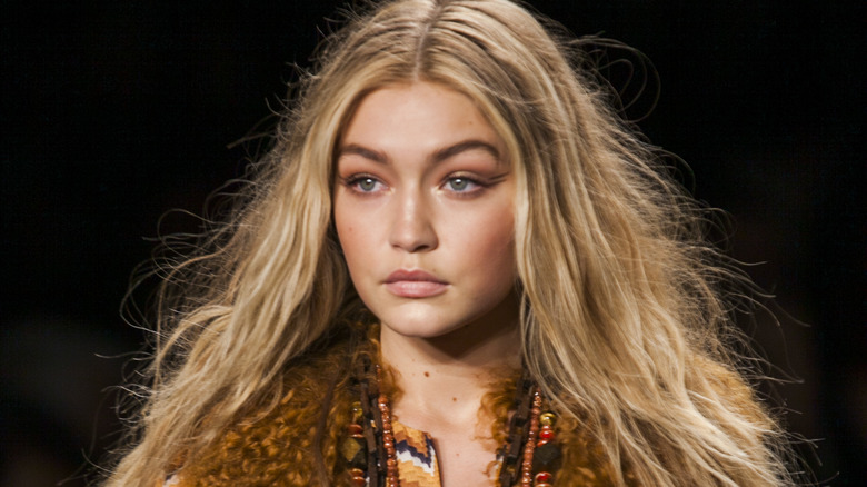 Gigi Hadid on the runway