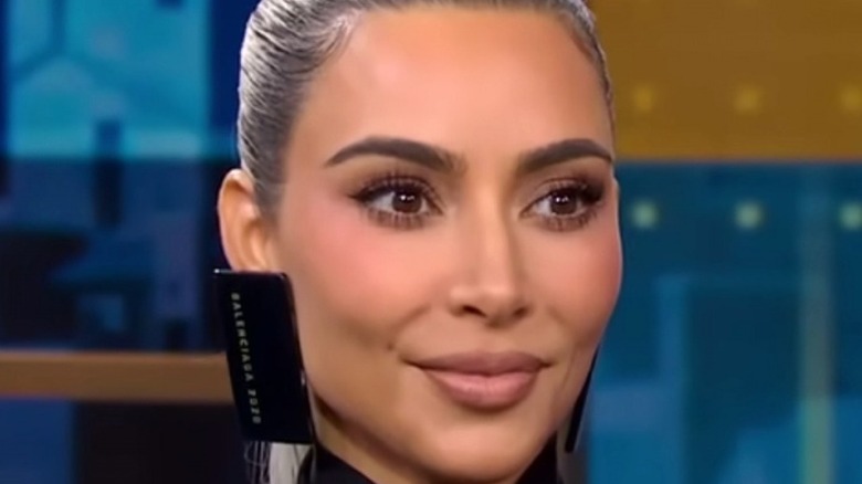 Kim Kardashian smiling