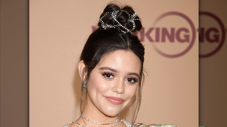 Jenna Ortega posing on red carpet