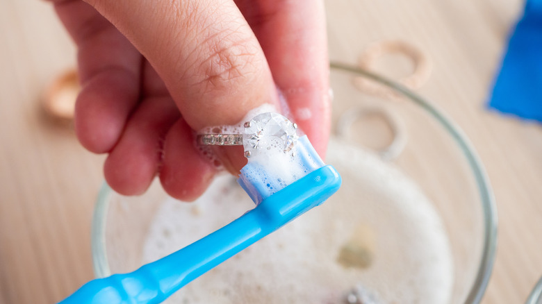 Safely cleaning engagement ring