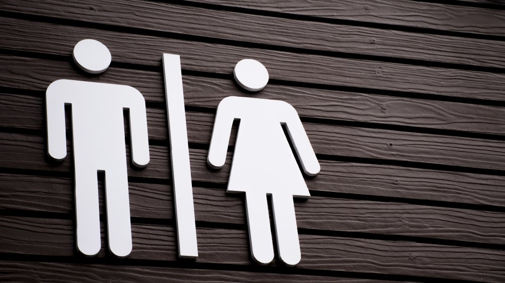 Public restroom sign