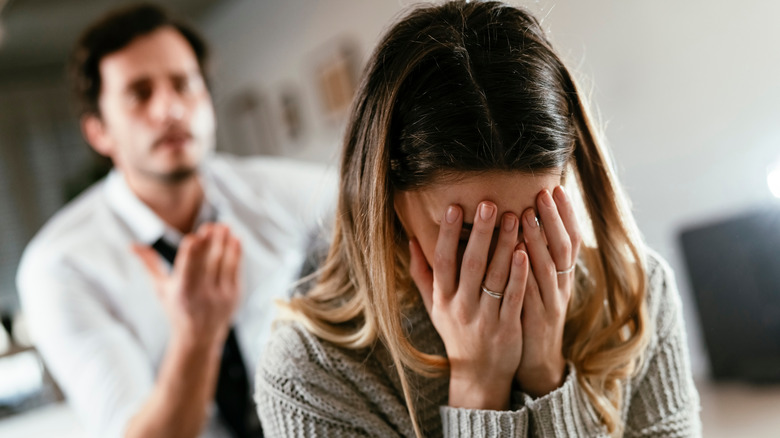 Boyfriend and girlfriend fighting