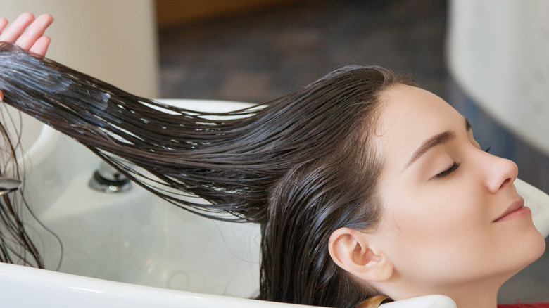 Washing hair extensions