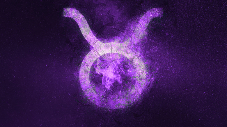 Purple Taurus Symbol
